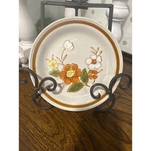 Mountain Wood Trellis Blossom Stoneware Plate Vintage Japan 6" replacement